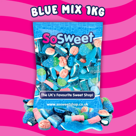 1kg Bag of Blue Sweets