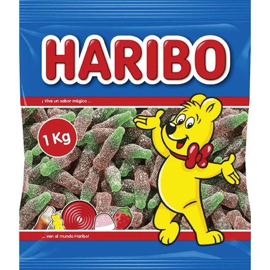 Haribo Bag Fizzy Cola Bottles (1kg)