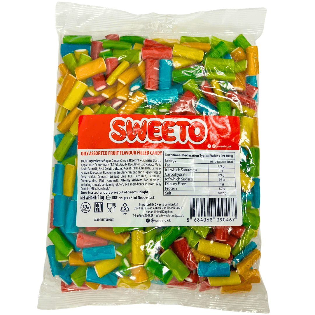 Sweeto Assorted Fruit Filled Pencils (1kg)