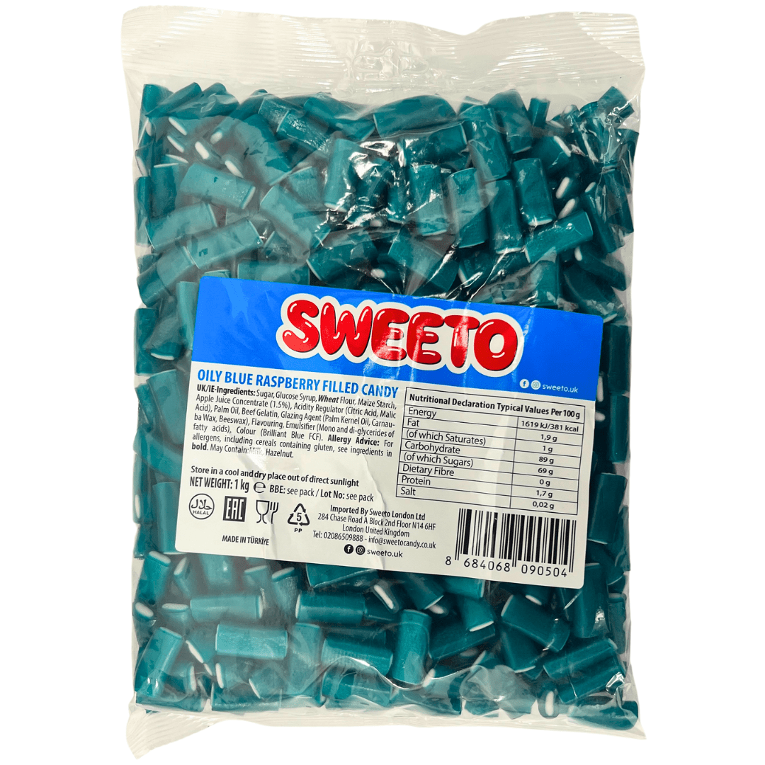 Sweeto Blue Raspberry Filled Pencils (1kg)