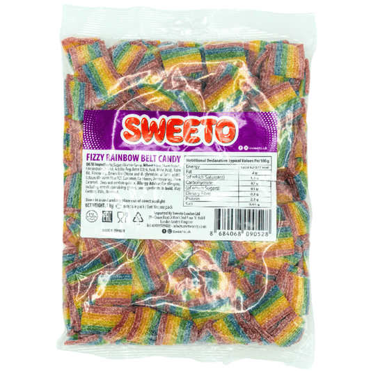 Sweeto Fizzy Rainbow Belts (1kg)