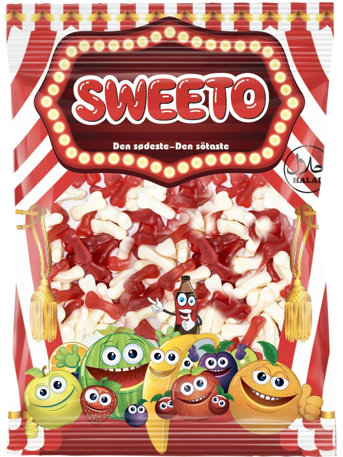 Sweeto Jelly Red & White Bones (1kg)