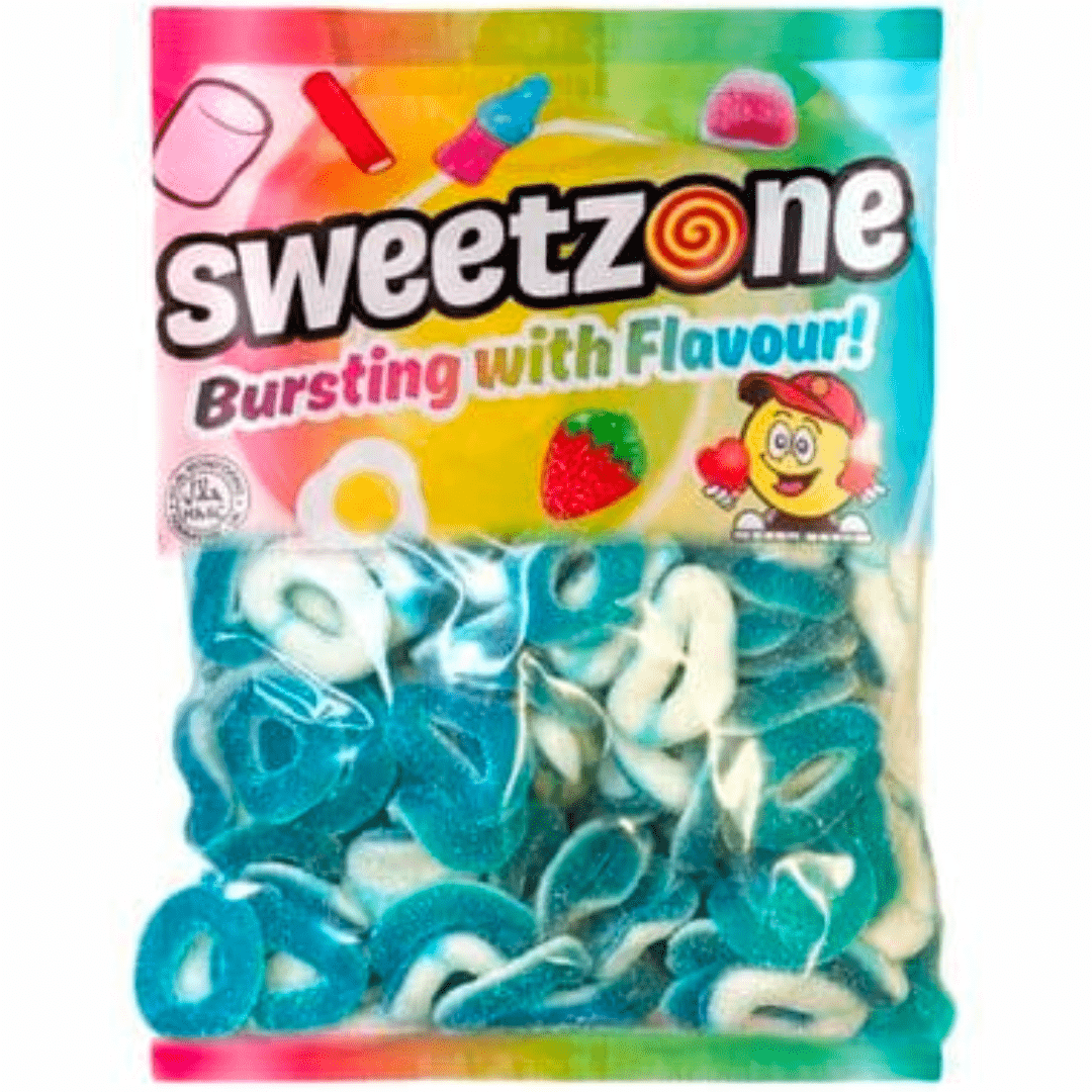 Sweetzone Bag Blue Sour Raspberry Rings (1kg)